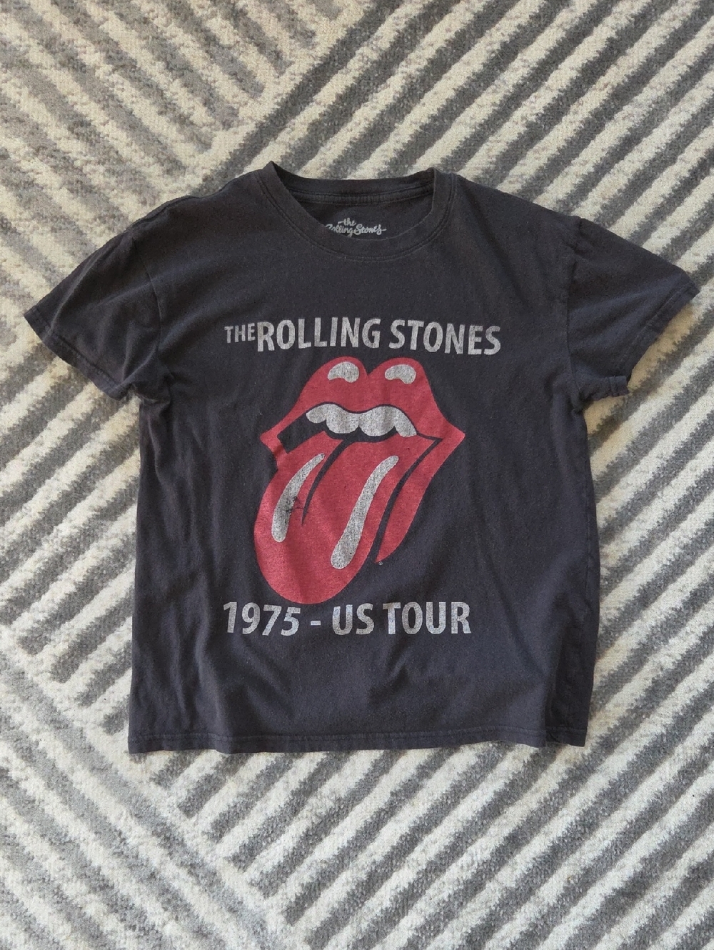 The Rolling Stones Kids Graphic Tee - Black with Red Tongue